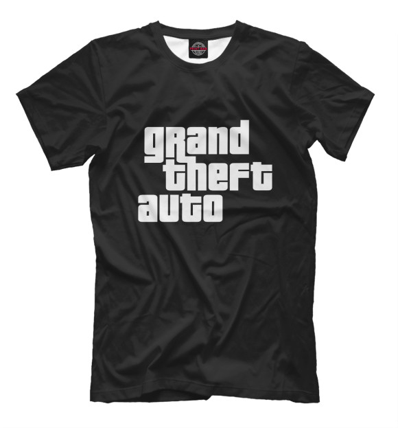 Мужская футболка с изображением GTA цвета Белый