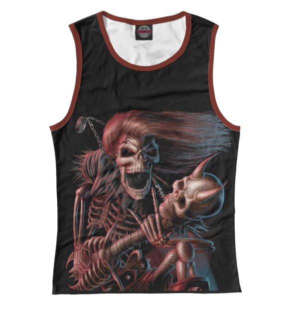 Женская майка с изображением Тяжеляк цвета Белый