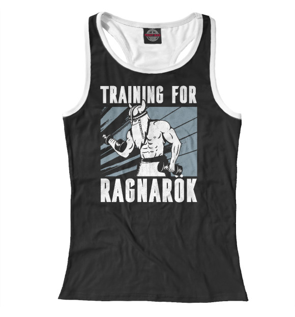 Женская майка-борцовка с изображением Тренируюсь к Рагнарёку цвета Белый