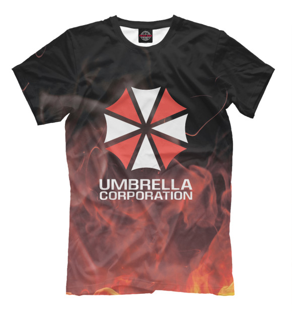 Мужская футболка с изображением Umbrella Corporation цвета Белый