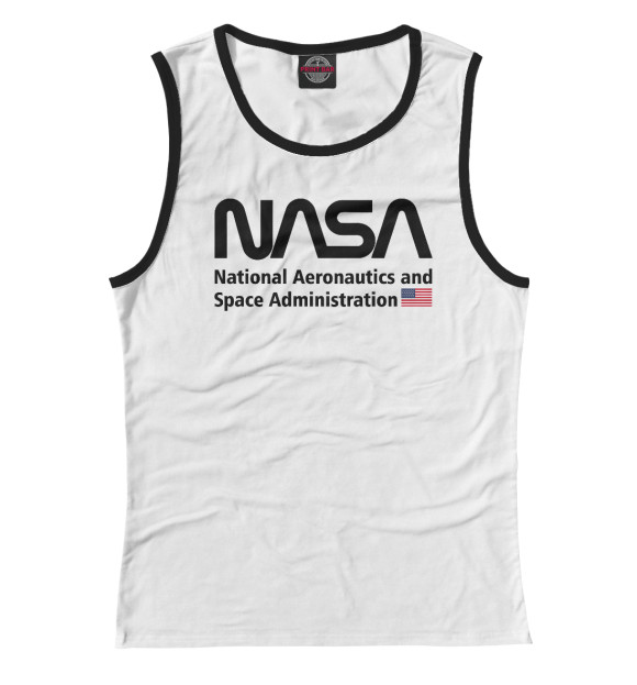Майка для девочки с изображением NASA цвета Белый