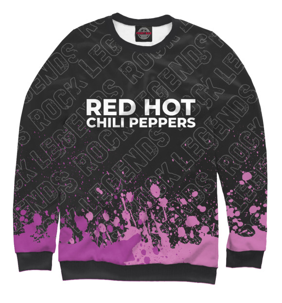 Свитшот для девочек с изображением Red Hot Chili Peppers Rock Legends цвета Белый