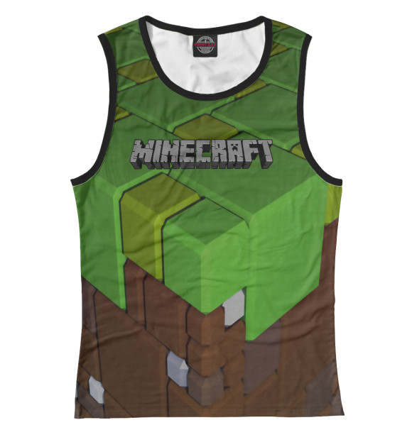 Майка для девочки с изображением Minecraft цвета Белый