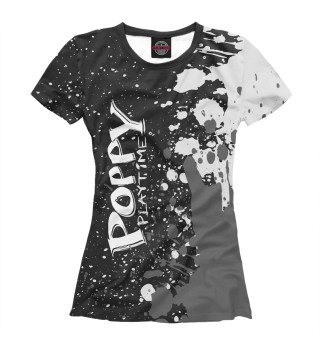 Женская футболка Поппи Плейтайм + Брызги