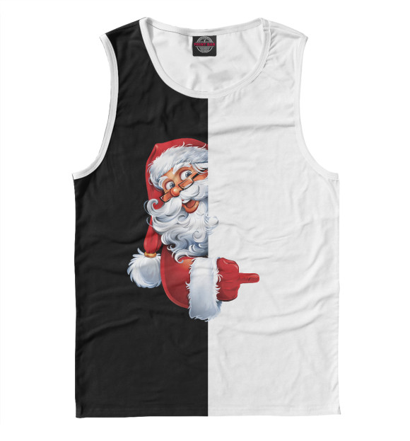 Майка для мальчика с изображением Дедушка Мороз цвета Белый