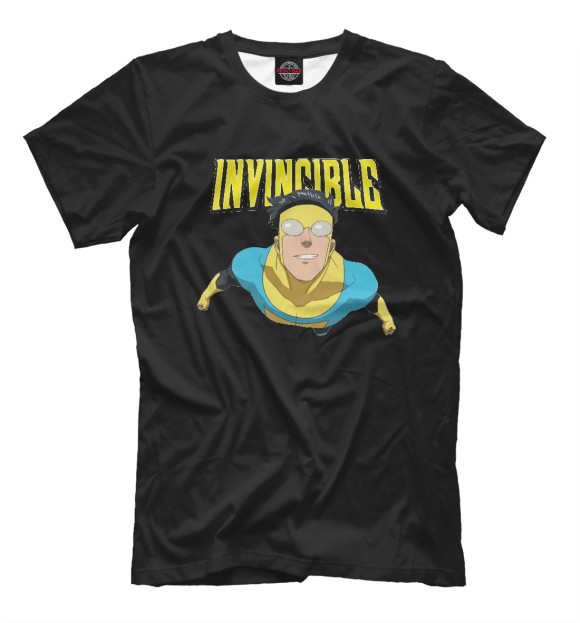 Мужская футболка с изображением Invincible цвета Белый