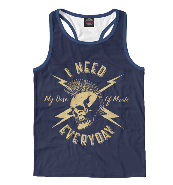 Мужская майка-борцовка с изображением Punk’s Not Dead цвета Белый