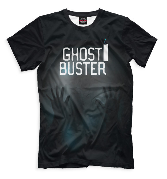 Мужская футболка с изображением Ghost Buster цвета Белый