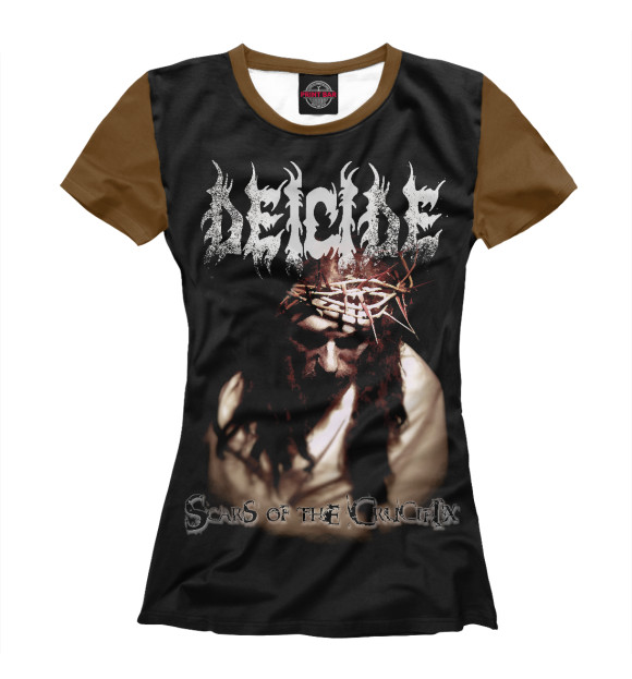 Футболка для девочек с изображением Deicide цвета Белый