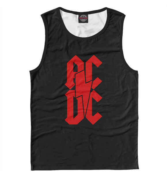 Майка для мальчика с изображением AC/DC цвета Белый