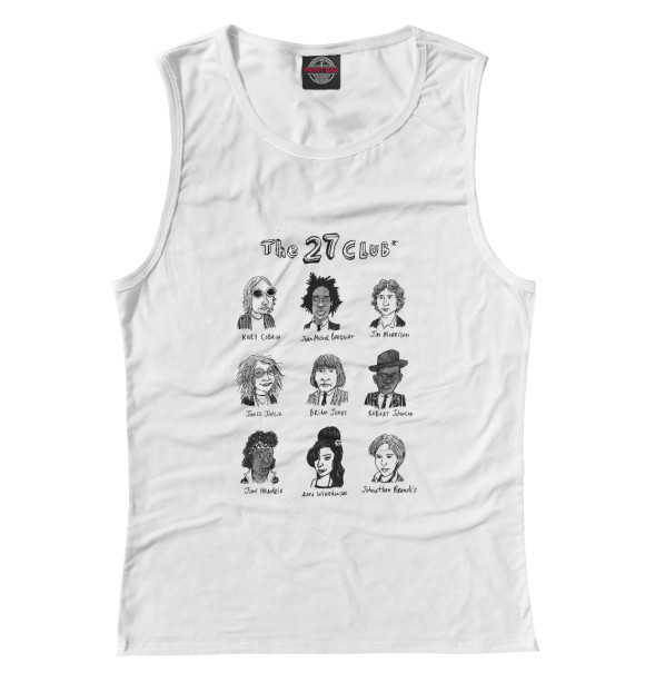 Майка для девочки с изображением The 27 club цвета Белый