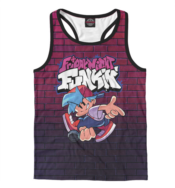 Мужская майка-борцовка с изображением Friday Night Funkin Бойфрен цвета Белый