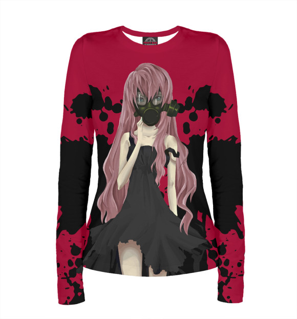 Женский лонгслив с изображением Бабочка цвета Белый