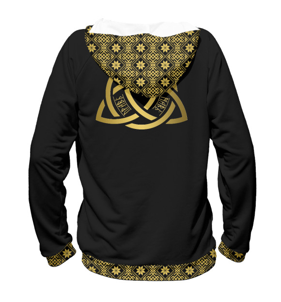 Женское худи с изображением Род (Семейный Оберег) цвета Белый