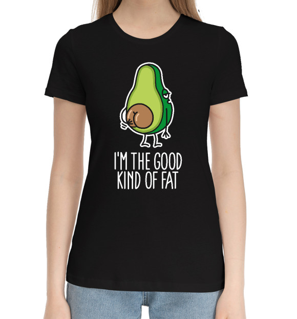 Женская хлопковая футболка с изображением Keep calm and go banana цвета Черный