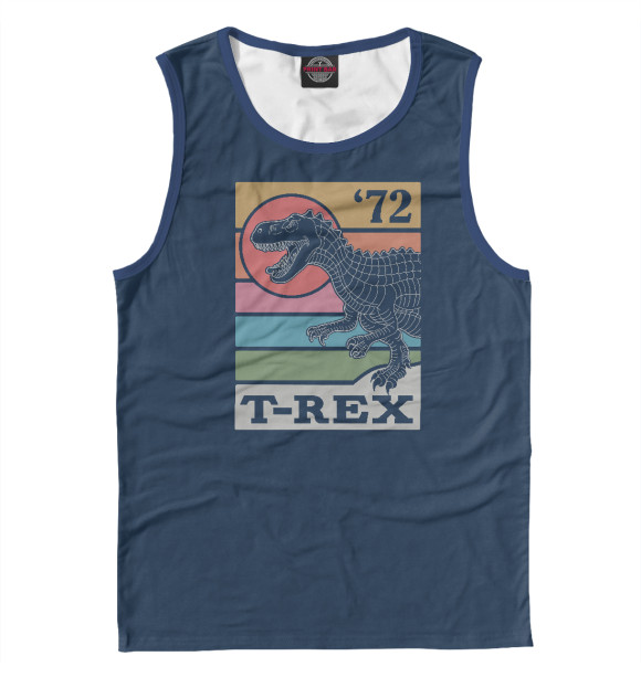 Майка для мальчика с изображением T-rex Динозавр цвета Белый
