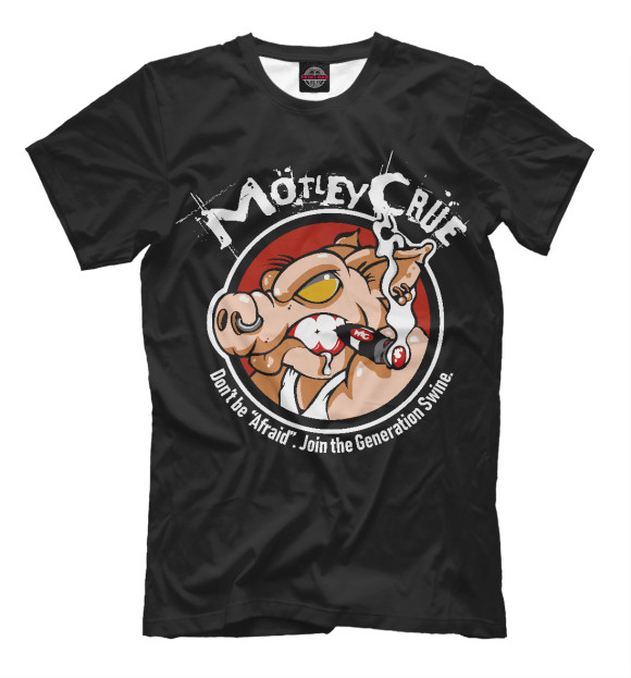 Футболка для мальчиков с изображением Motley Crue цвета Белый