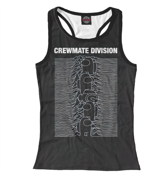 Женская майка-борцовка с изображением Among Us цвета Белый