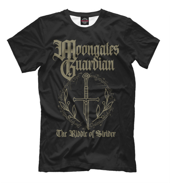 Мужская футболка с изображением Moongates Guardian цвета Белый