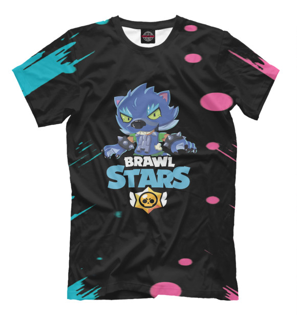 Мужская футболка с изображением Brawl Stars цвета Белый