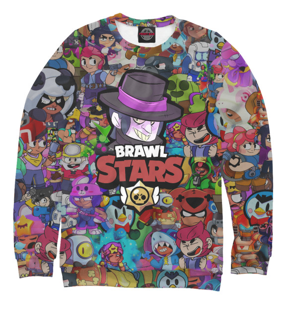 Свитшот для мальчиков с изображением Brawl Stars:Mortis цвета Белый