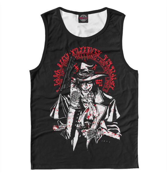 Майка для мальчика с изображением Хеллсинг цвета Белый