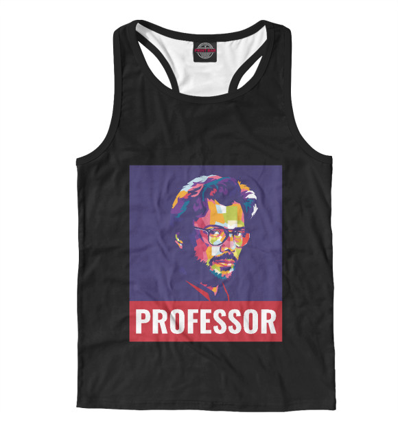 Мужская майка-борцовка с притом Профессор цвета Белый Мужская майка-борцовка с изображением Профессор цвета Белый