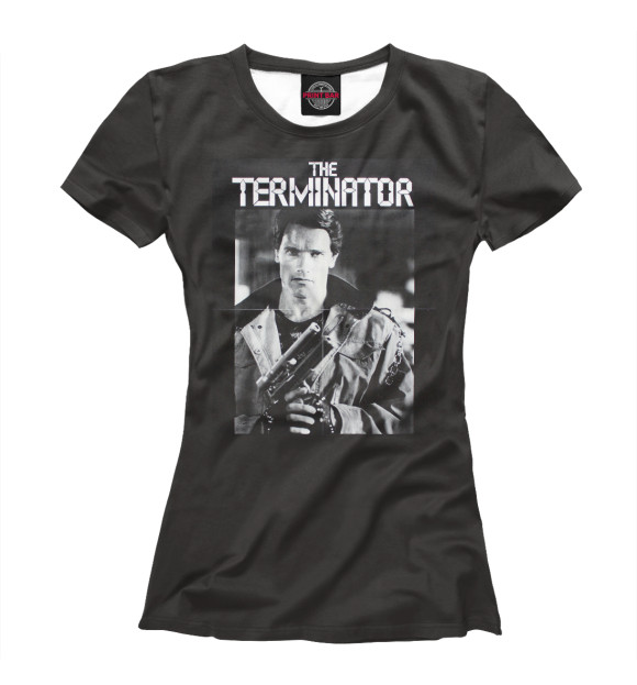Женская футболка с изображением Terminator 1 цвета Белый