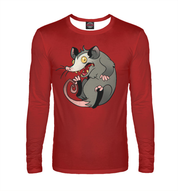 Мужской лонгслив с изображением Judas Possum цвета Белый