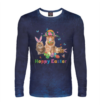 Cute Cat Easter Day Bunny