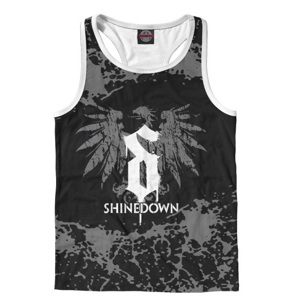 Мужская майка-борцовка с изображением Shinedown цвета Белый