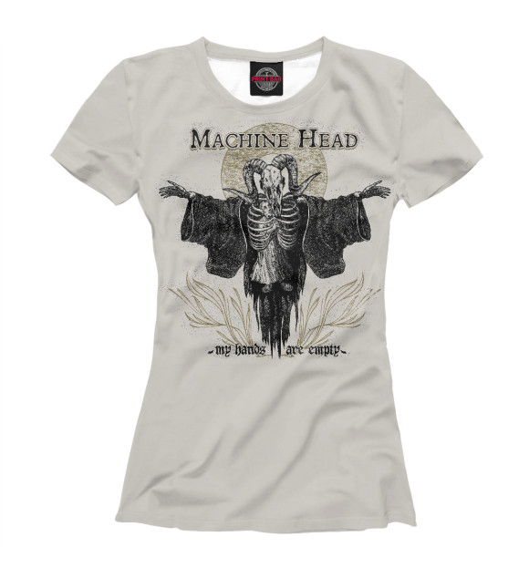 Футболка для девочек с изображением Machinehead цвета Белый