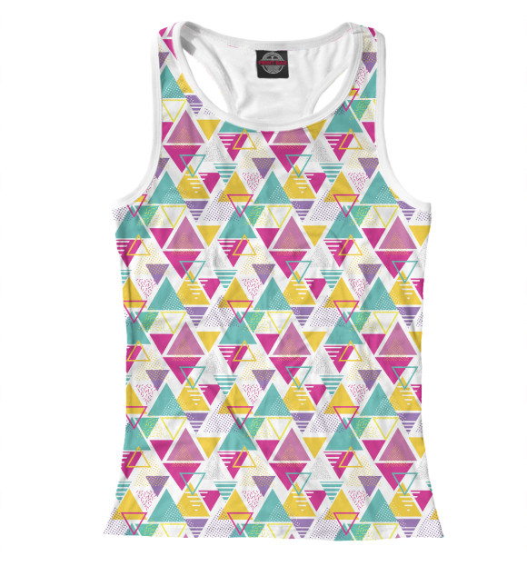 Женская майка-борцовка с изображением Абстракция цвета Белый