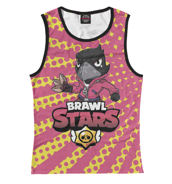 Женская майка с изображением Brawl Stars цвета Белый