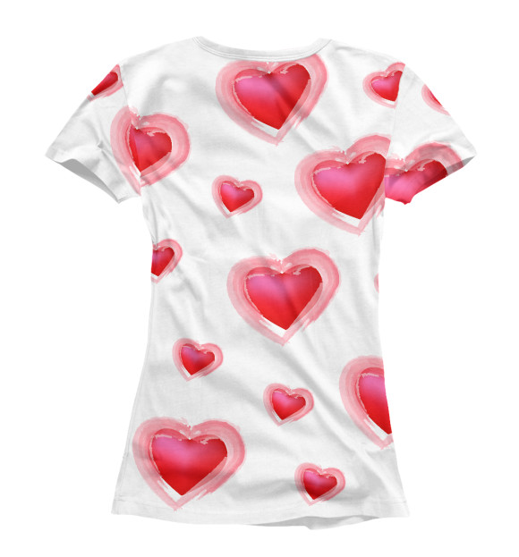 Футболка для девочек с изображением Love цвета Белый