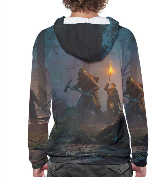 Мужское худи с изображением The Last of Us цвета Белый