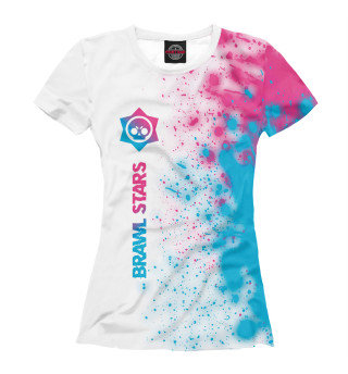 Женская футболка Brawl Stars Neon Gradient (splash)
