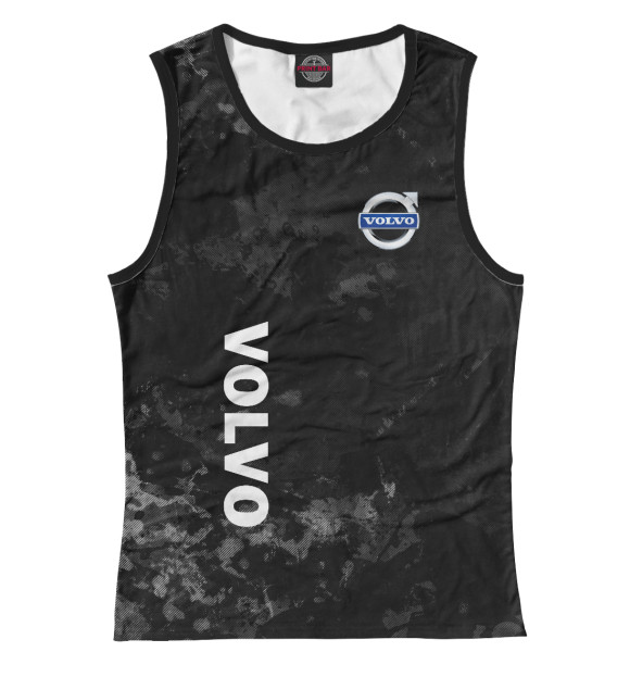 Майка для девочки с изображением VOLVO, ВОЛЬВО цвета Белый