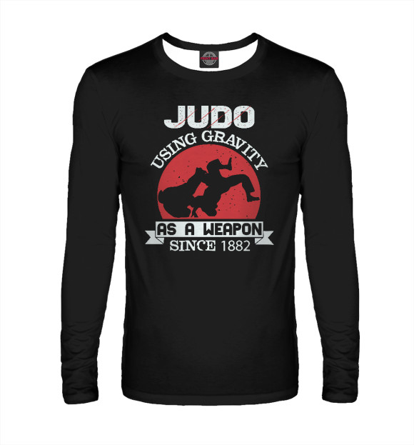 Мужской лонгслив с изображением Judo 1882 цвета Белый