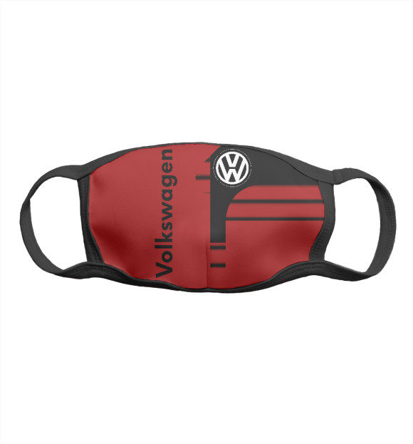 Маска тканевая с изображением Volkswagen цвета Белый