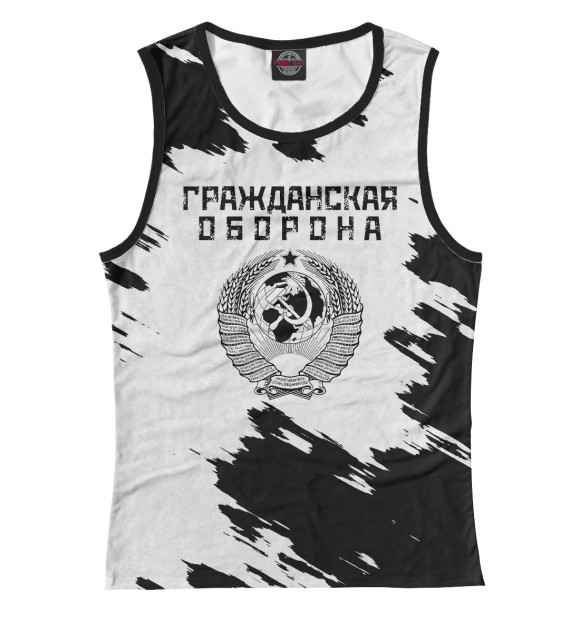 Женская майка с изображением Гражданская оборона цвета Белый