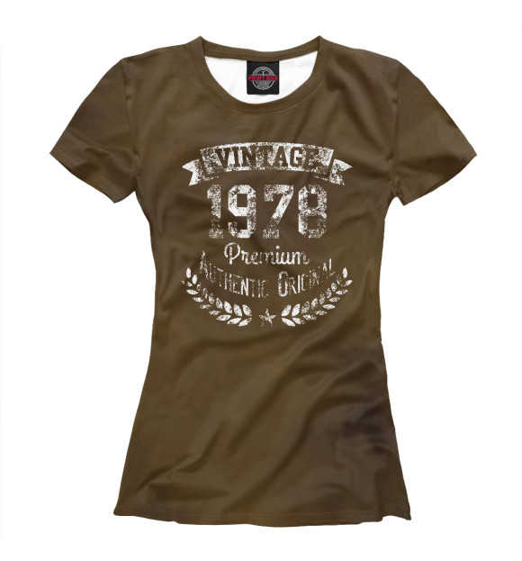 Женская футболка с изображением Vintage 1978 цвета Белый