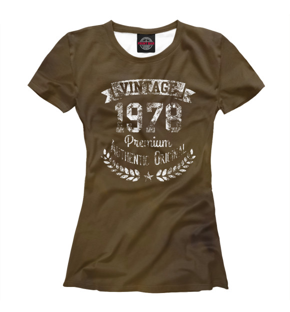 Футболка для девочек с изображением Vintage 1978 цвета Белый