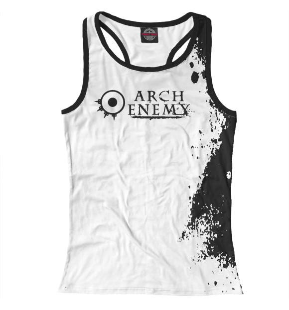 Женская майка-борцовка с притом Arch Enemy цвета Белый Женская майка-борцовка с изображением Arch Enemy цвета Белый