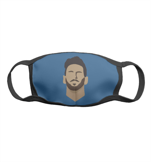 Маска тканевая с изображением Messi цвета Белый