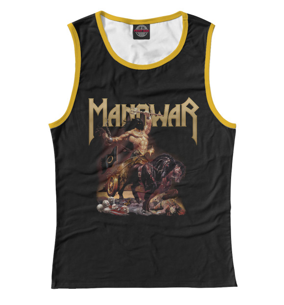 Майка для девочки с изображением Manowar цвета Белый