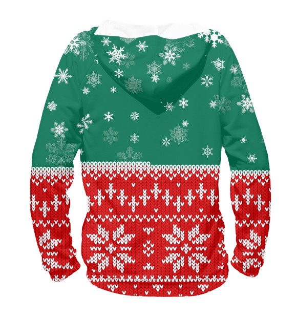 Мужское худи с изображением Саша новогодний цвета Белый