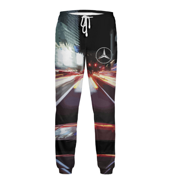 Мужские спортивные штаны с изображением Mercedes-Benz цвета Белый