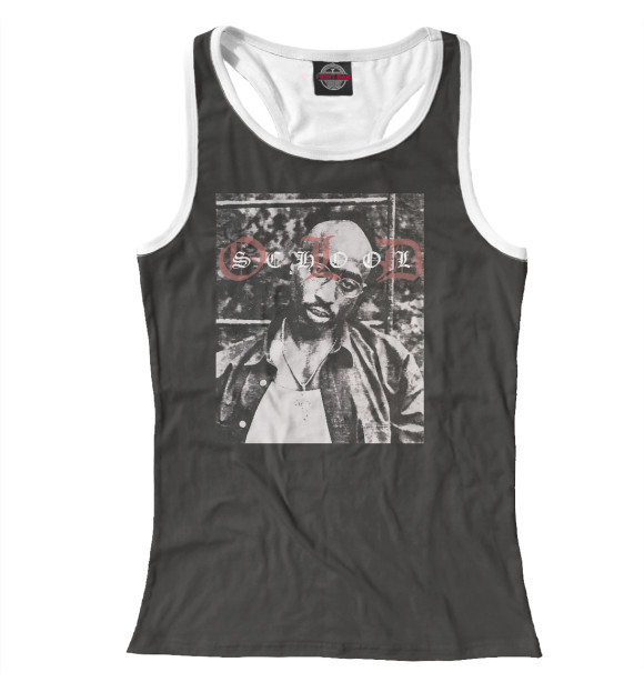 Женская майка-борцовка с изображением Old School цвета Белый