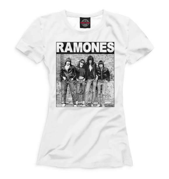 Футболка для девочек с изображением Ramones - Ramones цвета Белый